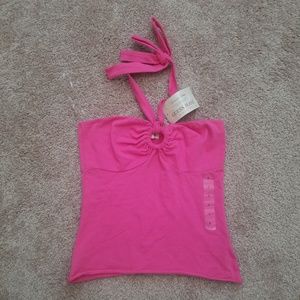 Guess jeans sm pink halter top